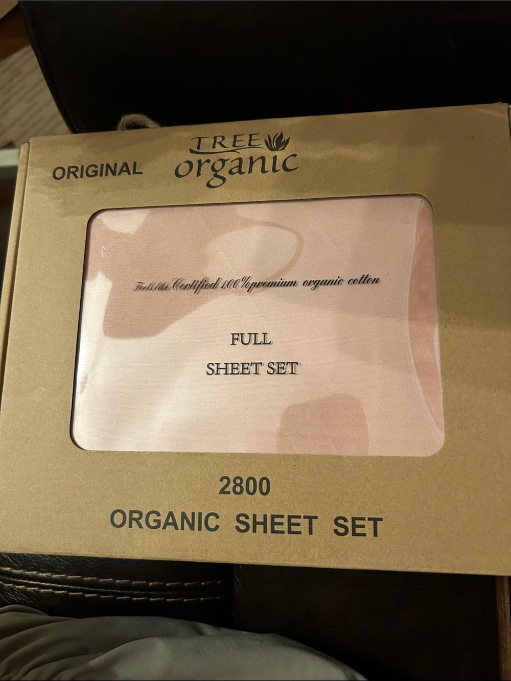FULL Sheet Set - original Tree ORGANIC Blush Pink 100% Cotton NEW IN  BOX